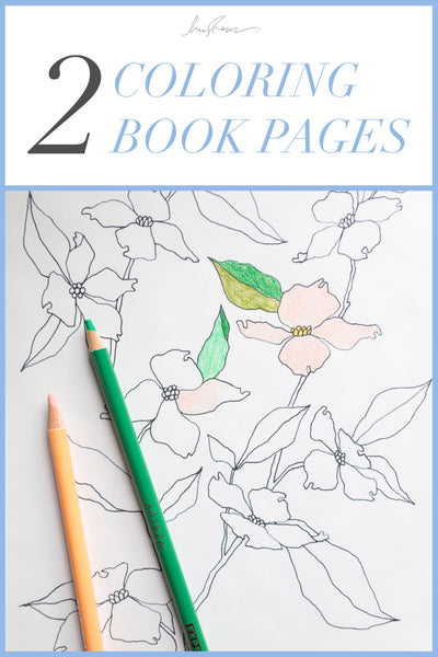 2 COLORING BOOK PAGES