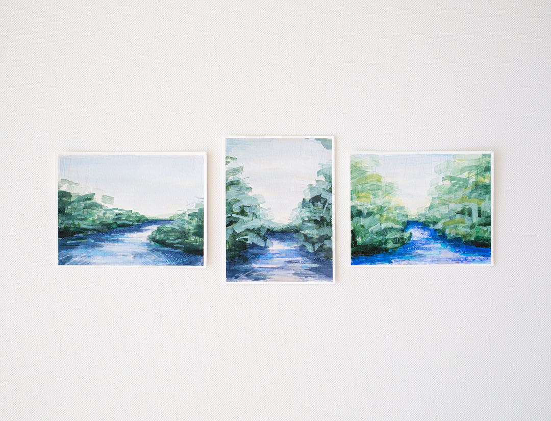 "Set of 3 Rivers" Seconds Print