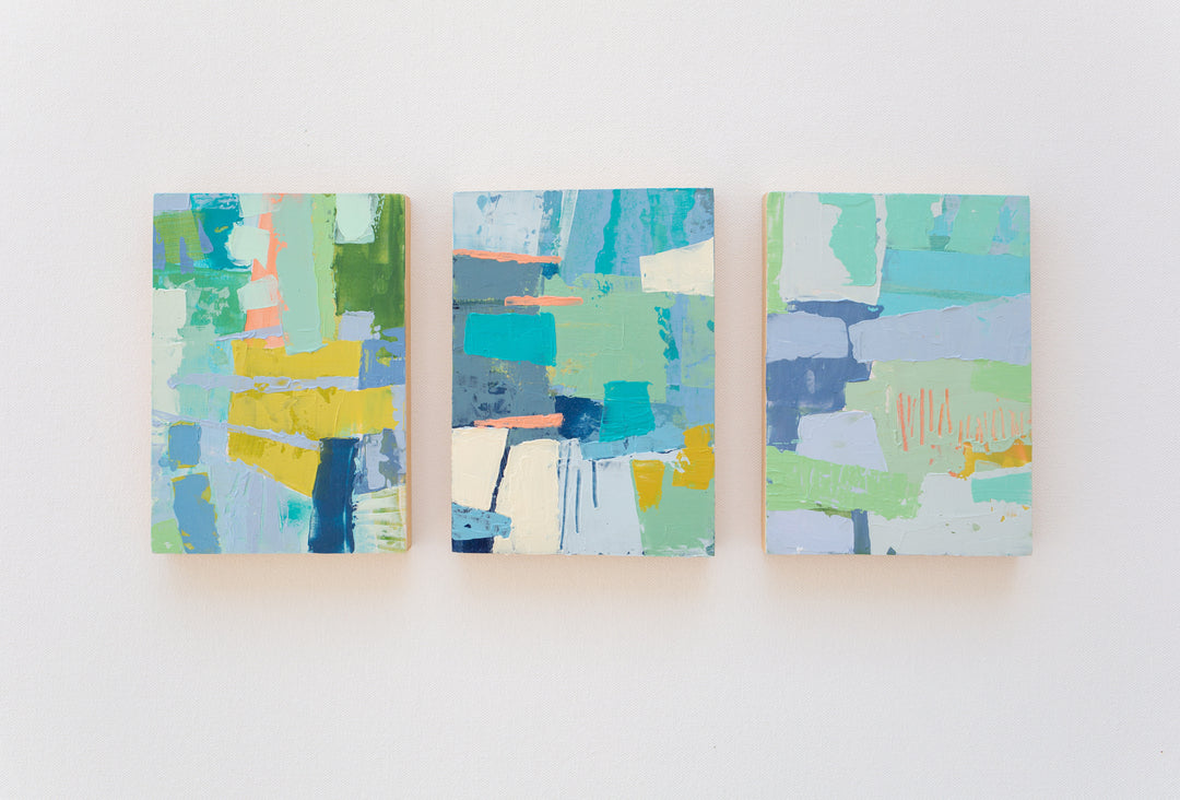 5 x 7 Abstracts on Wood Panel
