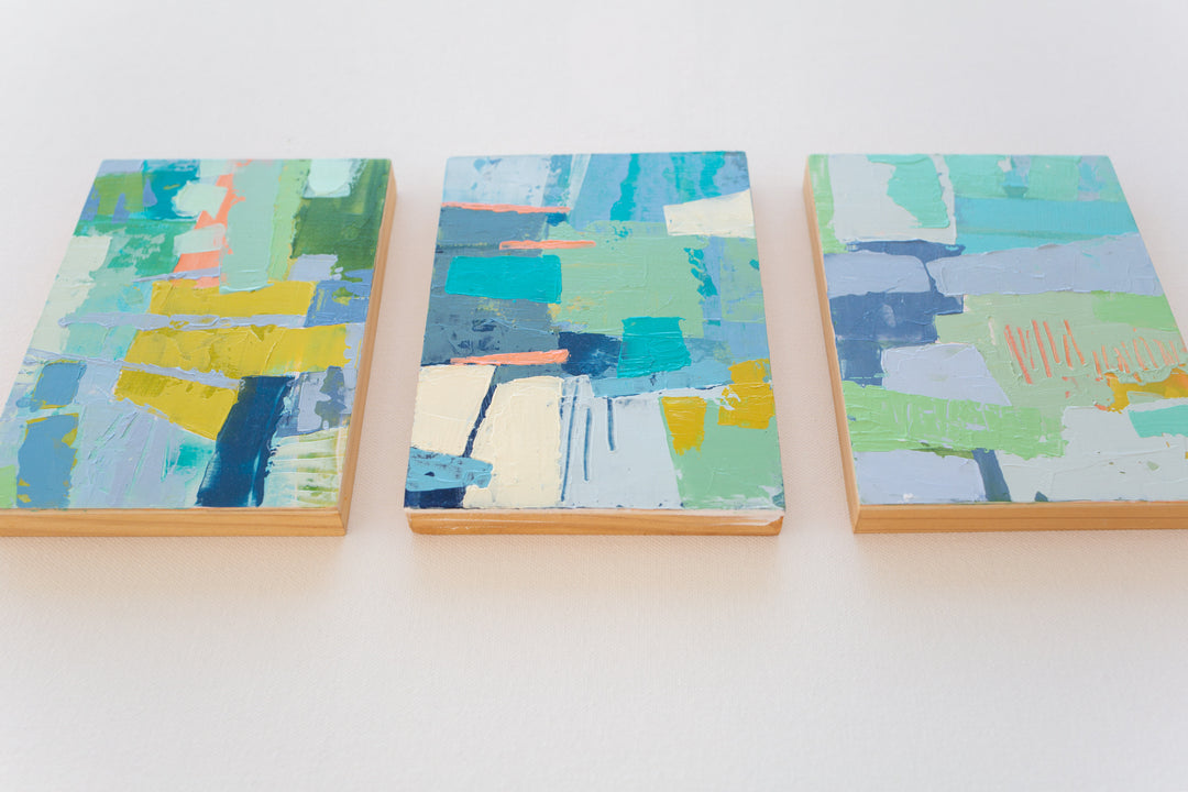 5 x 7 Abstracts on Wood Panel