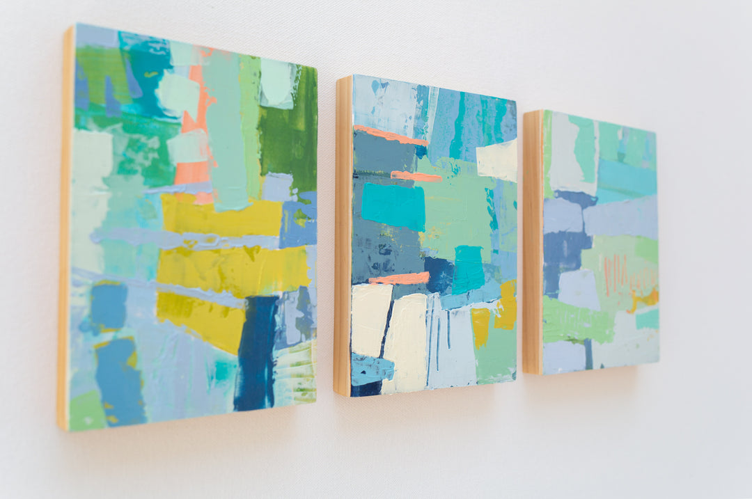 5 x 7 Abstracts on Wood Panel