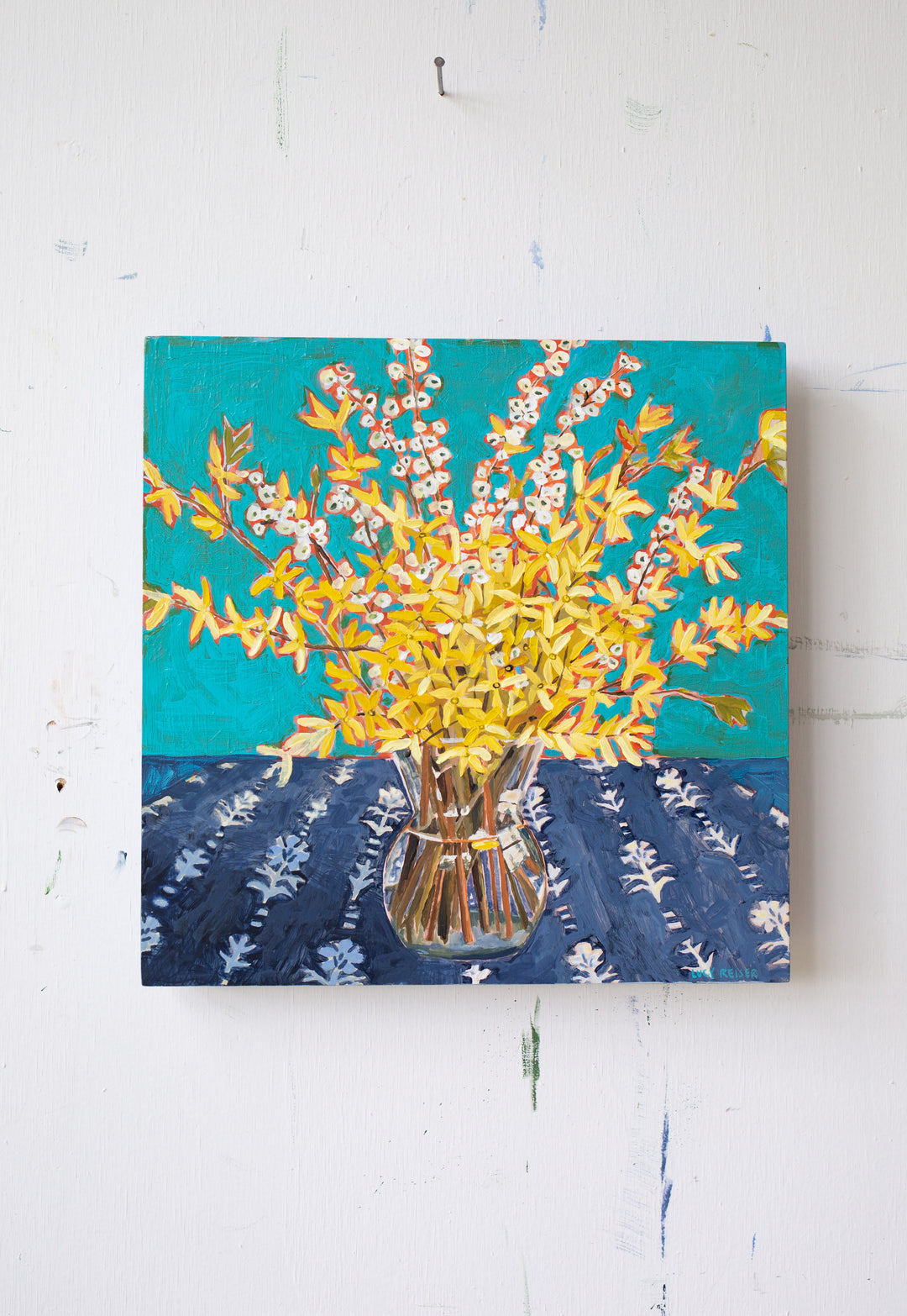 Forsythia & Spirea 12x12