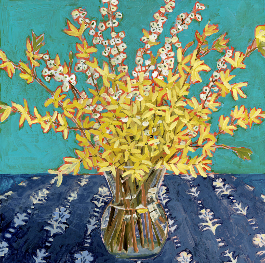 Forsythia & Spirea 12x12