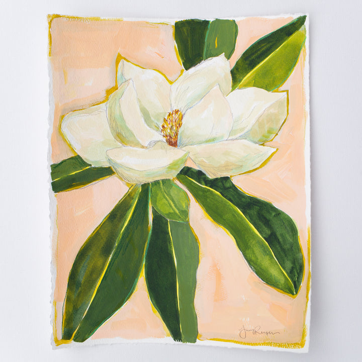 Peach Magnolia Study 11x14